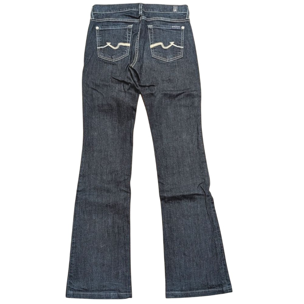 7 For All Mankind Womens 26 Bootcut Jeans Designer Premium Denim Dark‎ Wash USA